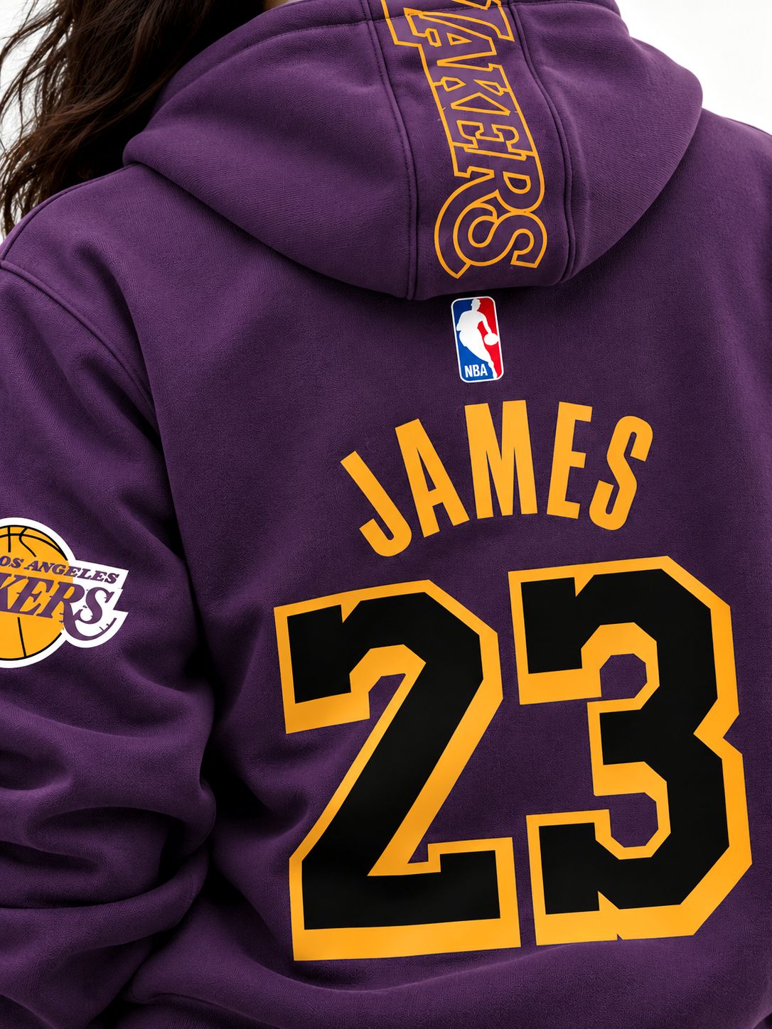 Hoodie Unisex LA Lakers James 23 Purple