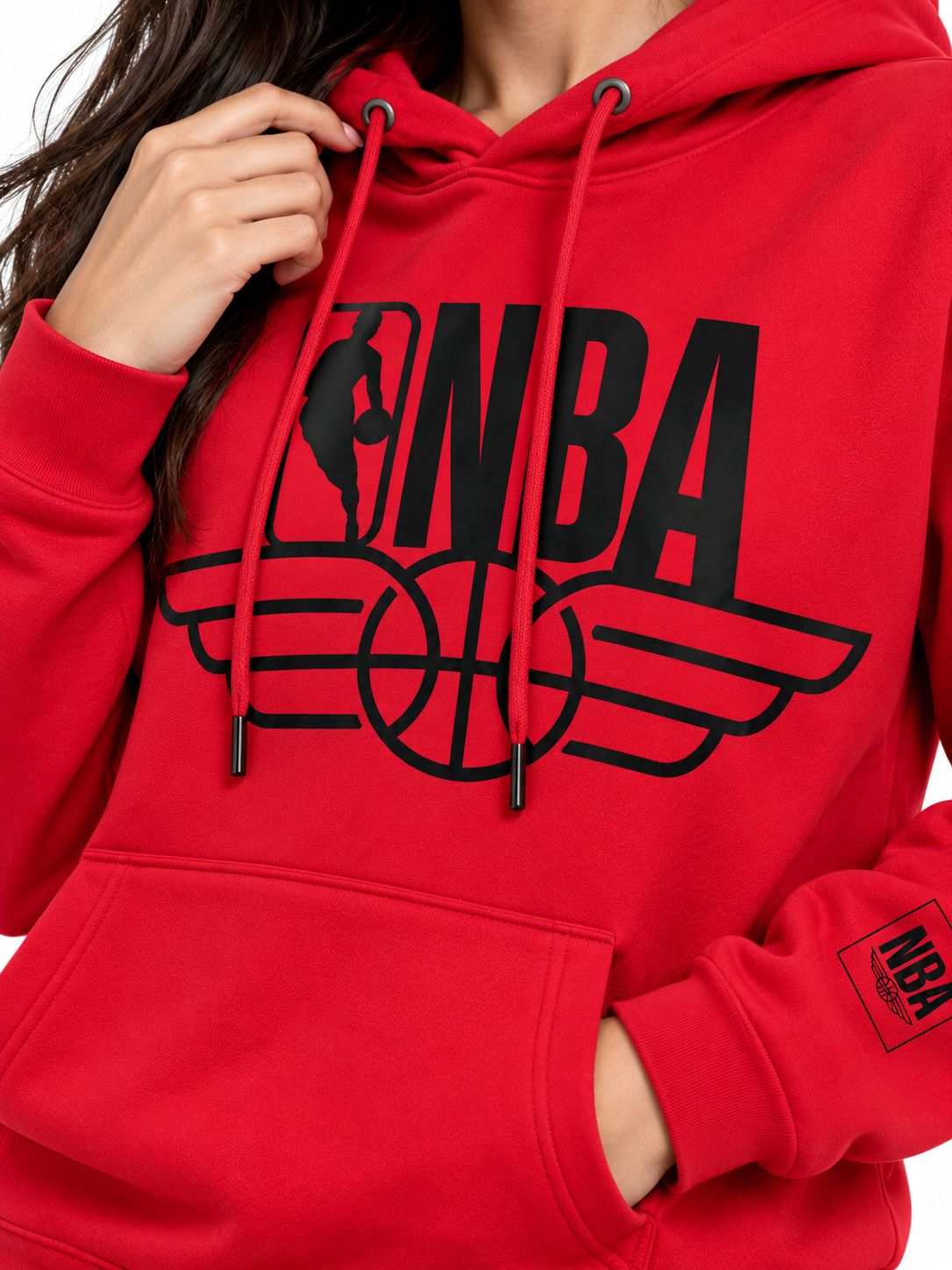 Hoodie Unisex NBA Wings Red
