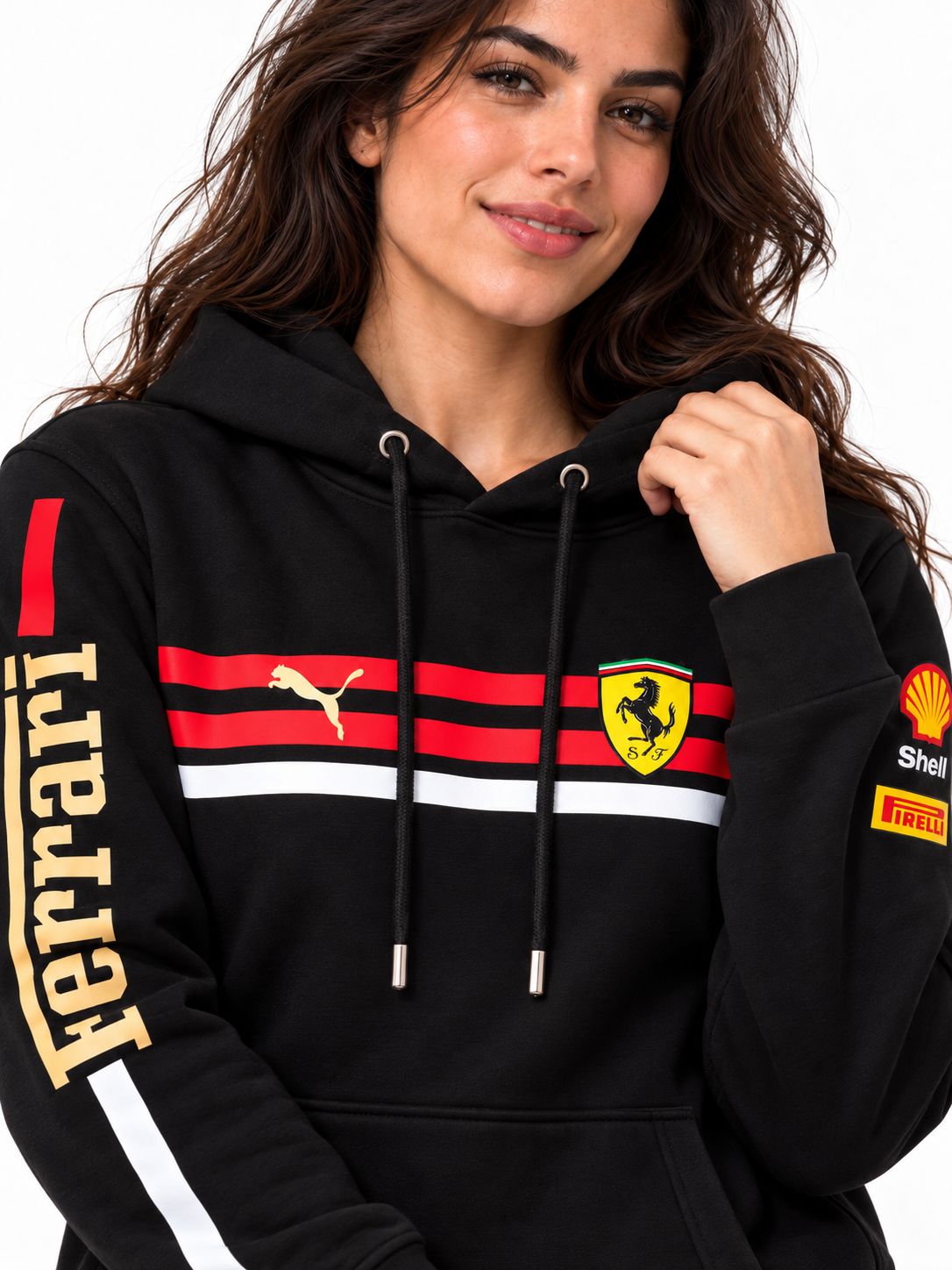 Hoodie Unisex Scuderia Ferrari Black Racing