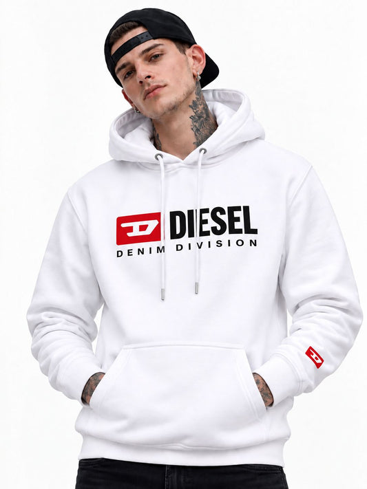 Hoodie Unisex Diesel Denim Division White