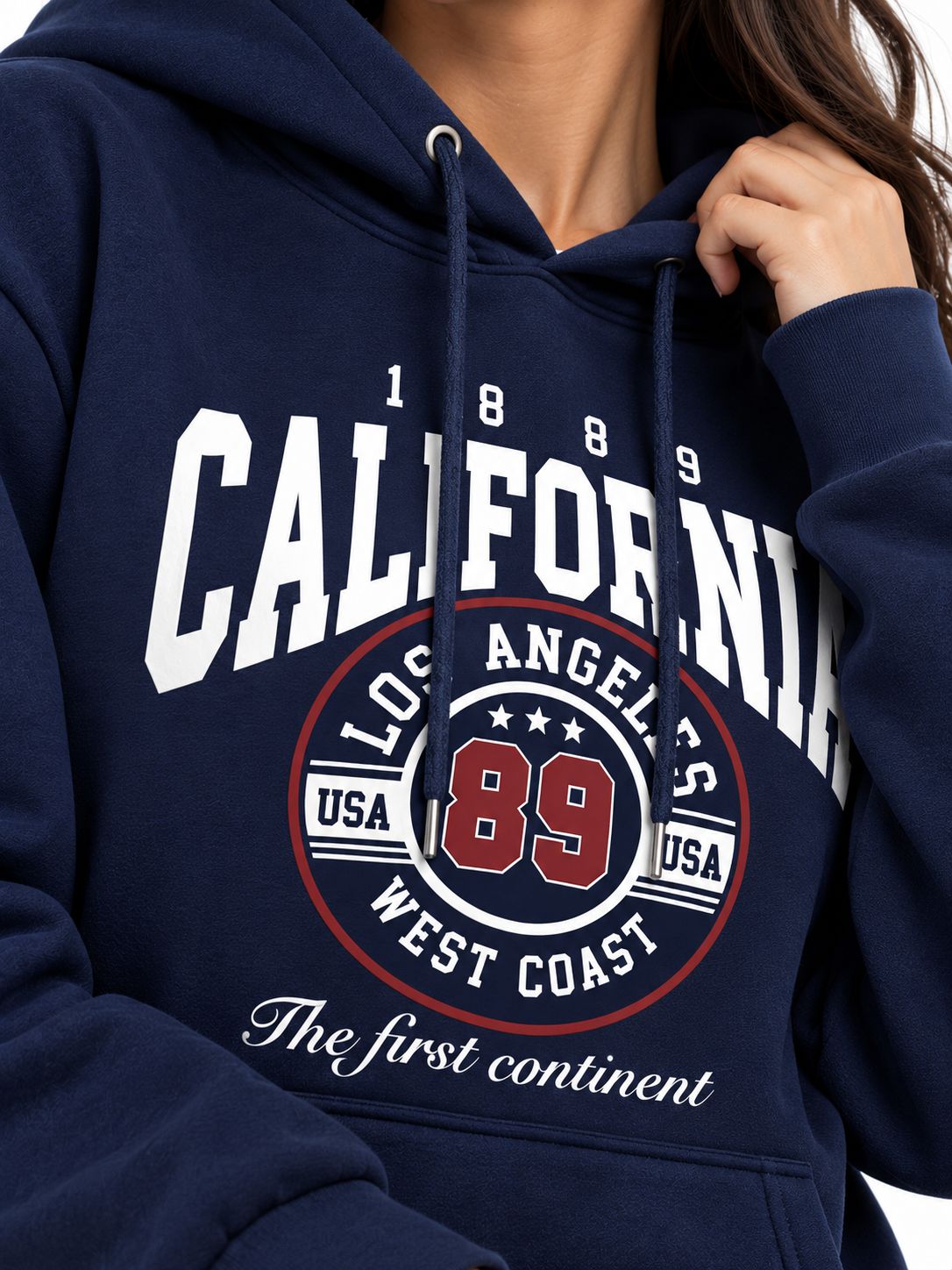 Hoodie Unisex California West Coast Navy