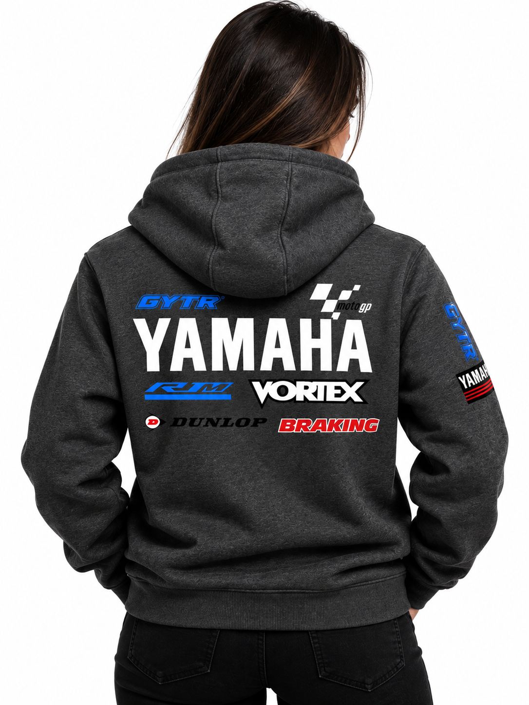Hoodie Unisex Yamaha Racing Dark Grey