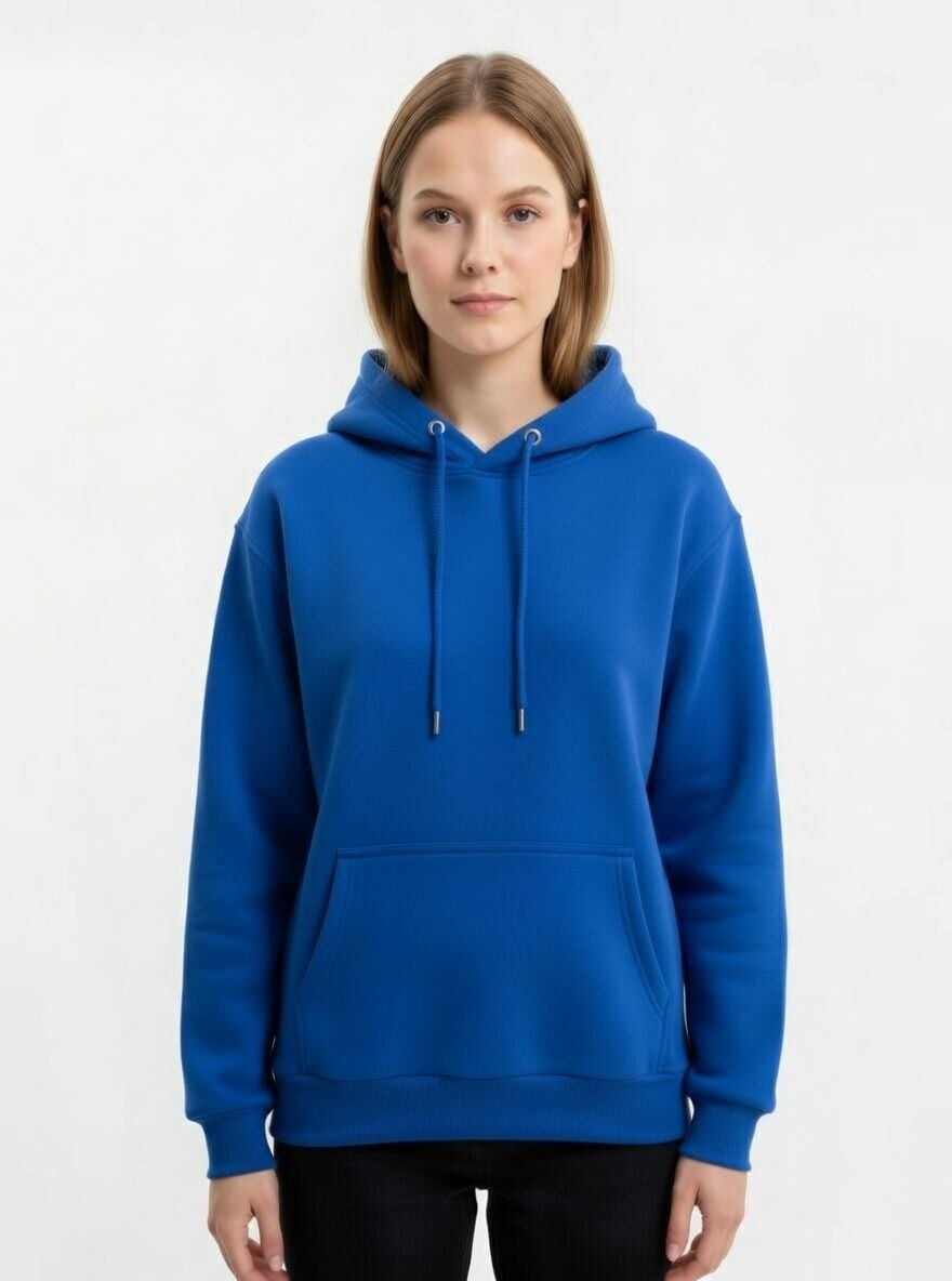 Hoodie Essential Minimalist Azul Rey