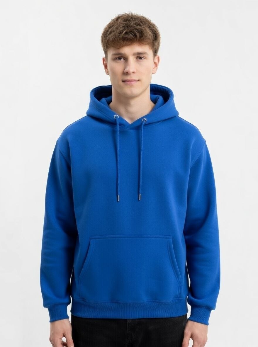 Hoodie Essential Minimalist Azul Rey