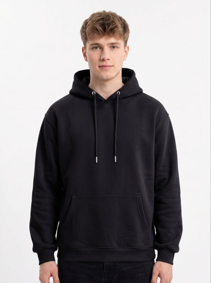 Hoodie Essential Minimalist Negro