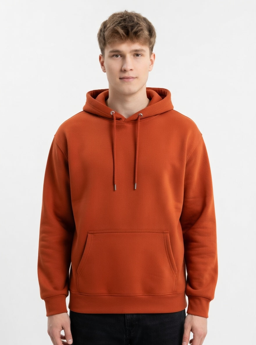 Hoodie Essential Minimalist Terracota