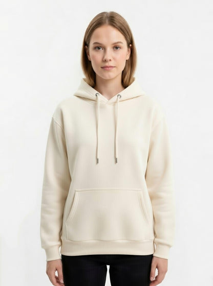Hoodie Essential Minimalist Marfil