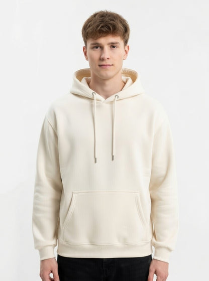 Hoodie Essential Minimalist Marfil