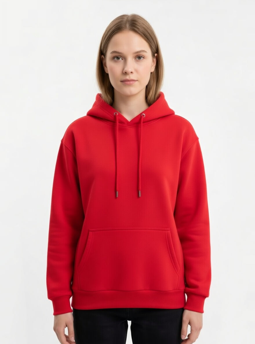 Hoodie Essential Minimalist Escarlata