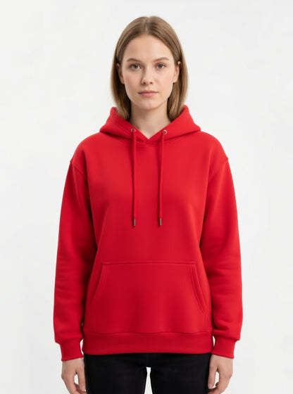 Hoodie Essential Minimalist Escarlata