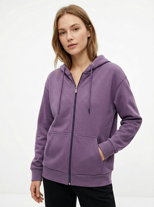 Chaqueta Essential Full-Zip Púrpura