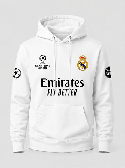 Hoodie blanco Real Madrid Champions League sin modelo