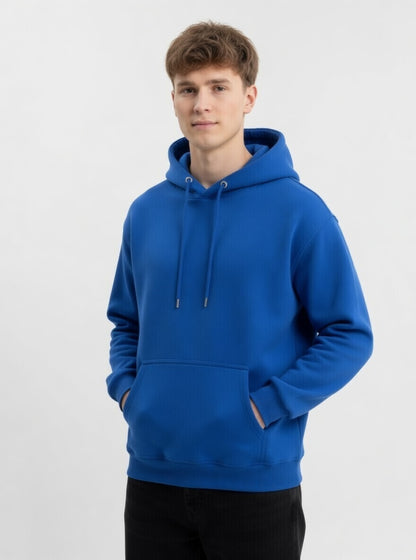 Hoodie Essential Minimalist Azul Rey