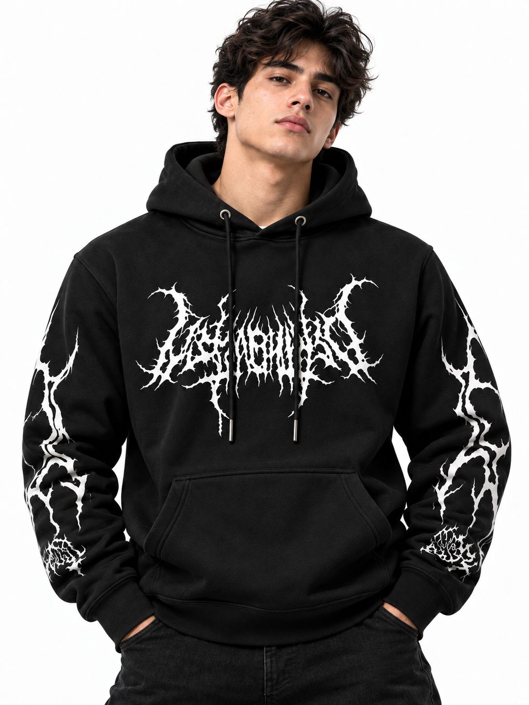 Hoodie Unisex Dark Heavy Metal Black