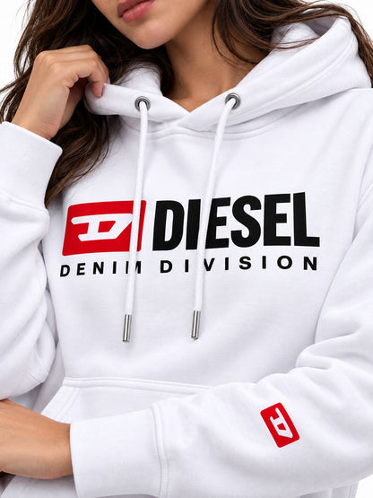 Hoodie Unisex Diesel Denim Division White