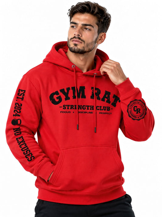 Hoodie Unisex Gym Rat Strength Club