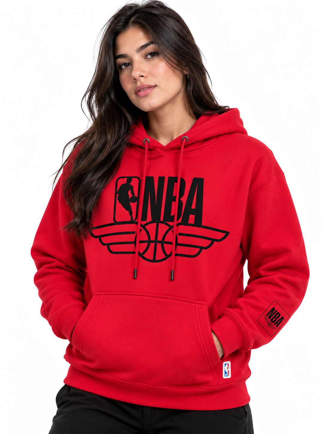 Hoodie Unisex NBA Wings Red
