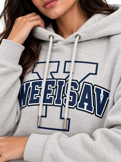 Hoodie Unisex Weekday Light Grey