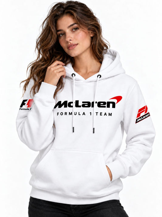 Hoodie Unisex McLaren Formula 1 White Racing