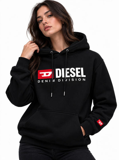 Hoodie Unisex Diesel Denim Division Black