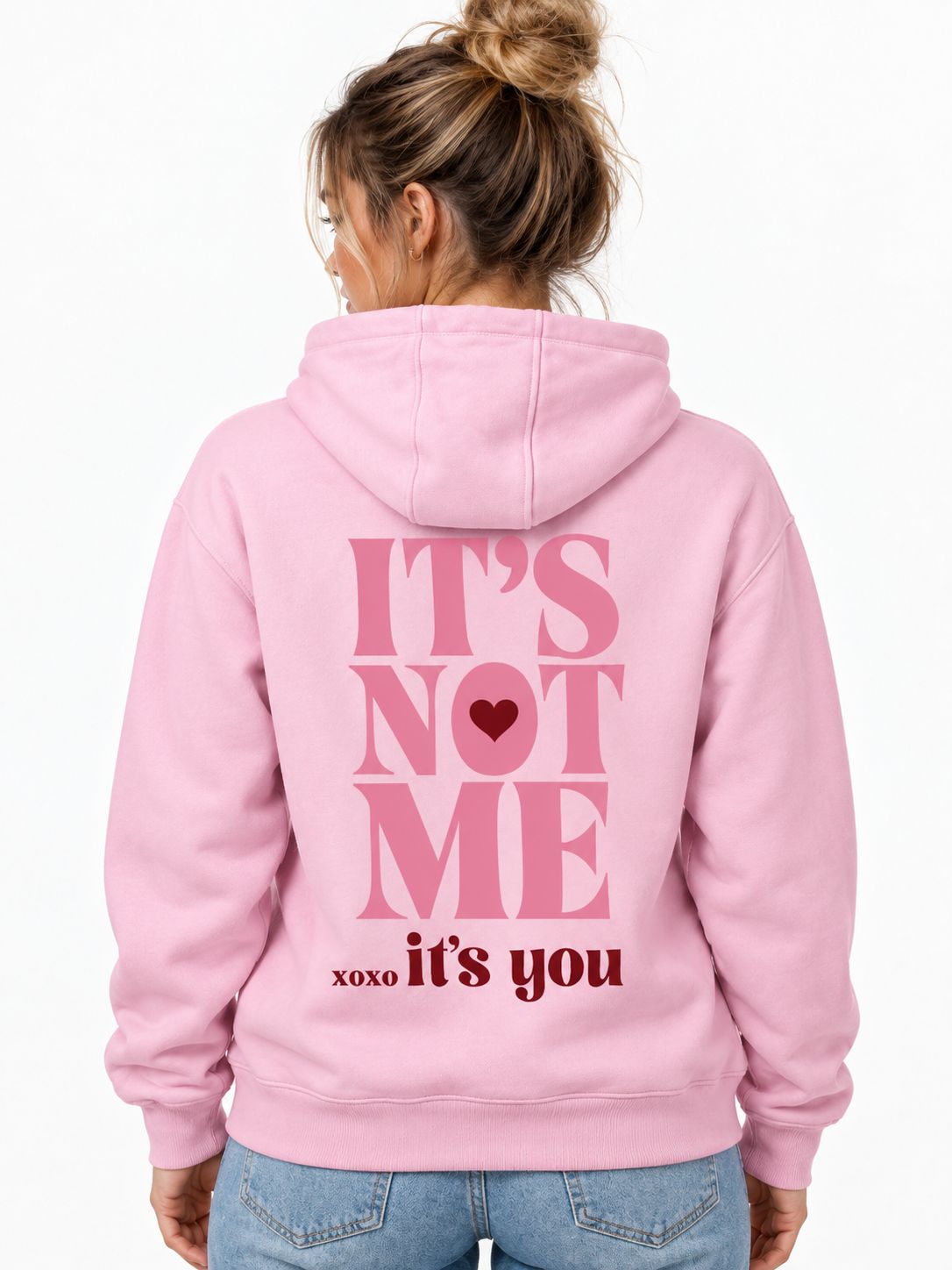 Hoodie It's Not Me Pink
