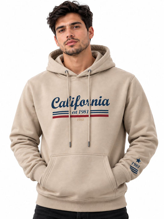 Hoodie Unisex California Vintage Beige