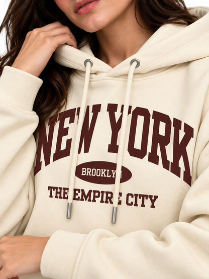 Hoodie Unisex New York Brooklyn Off-White