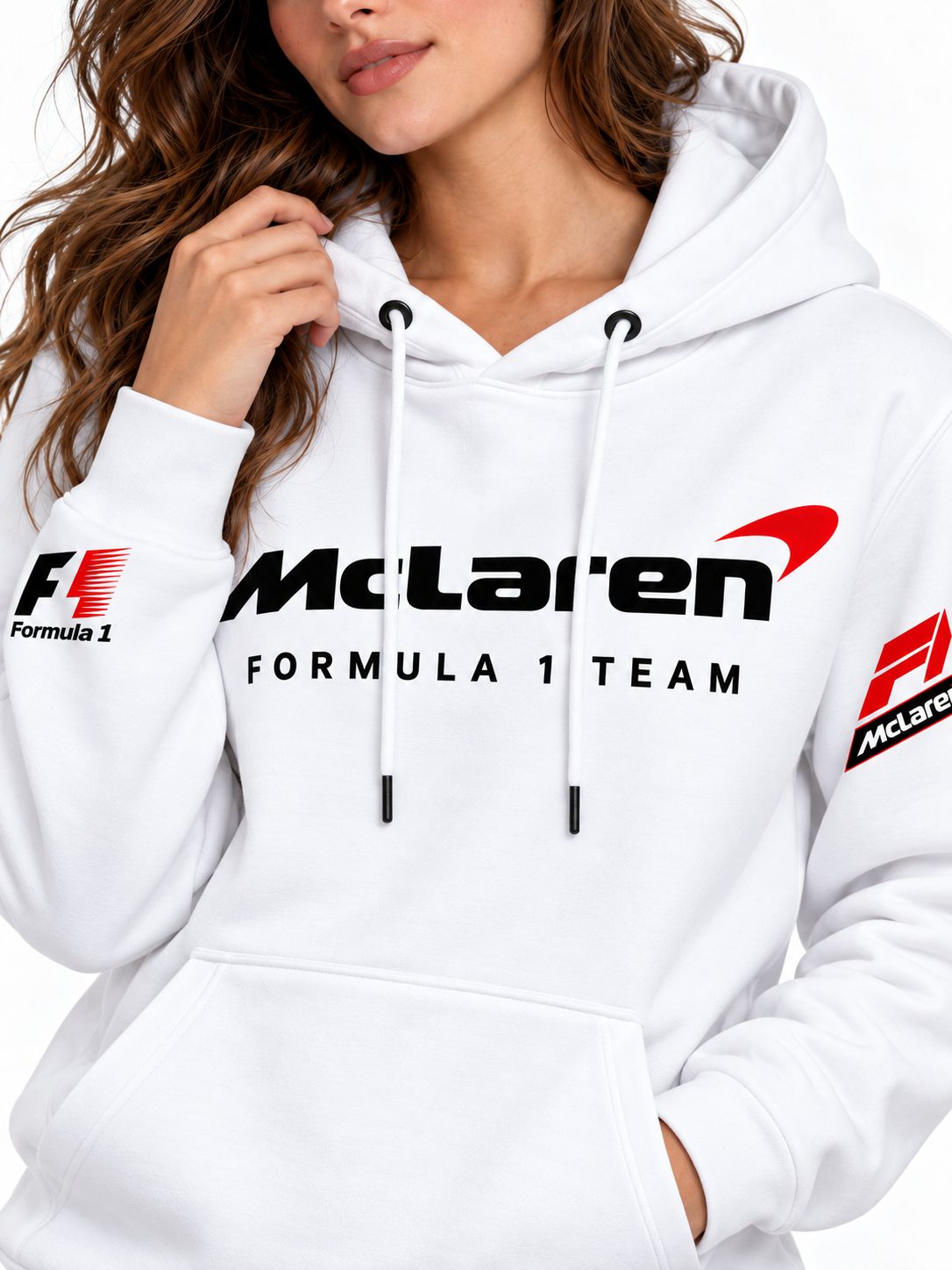 Hoodie Unisex McLaren Formula 1 White Racing