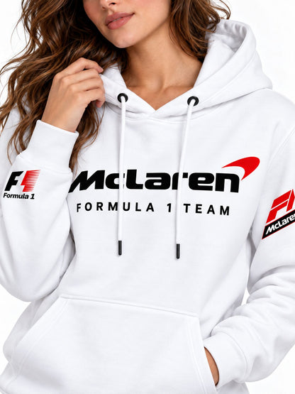 Hoodie Unisex McLaren Formula 1 White Racing