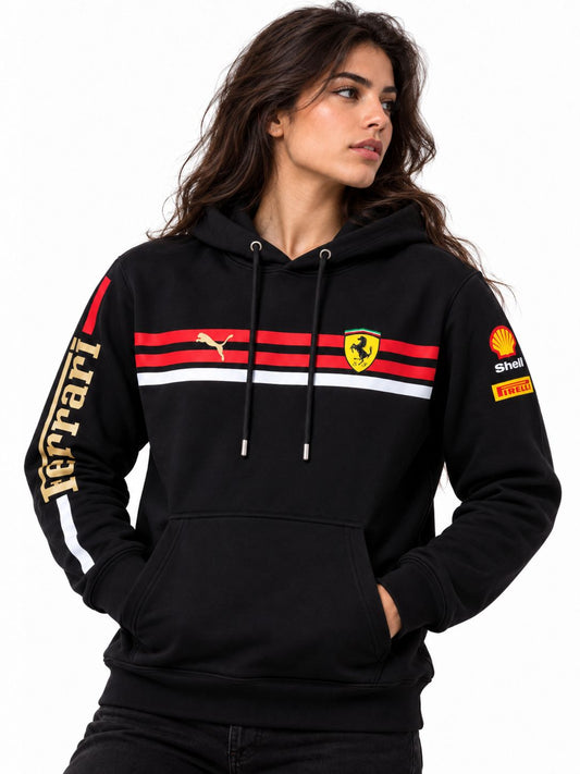 Hoodie Unisex Scuderia Ferrari Black Racing