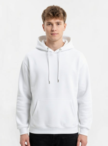 Hoodie Essential Minimalist Blanco