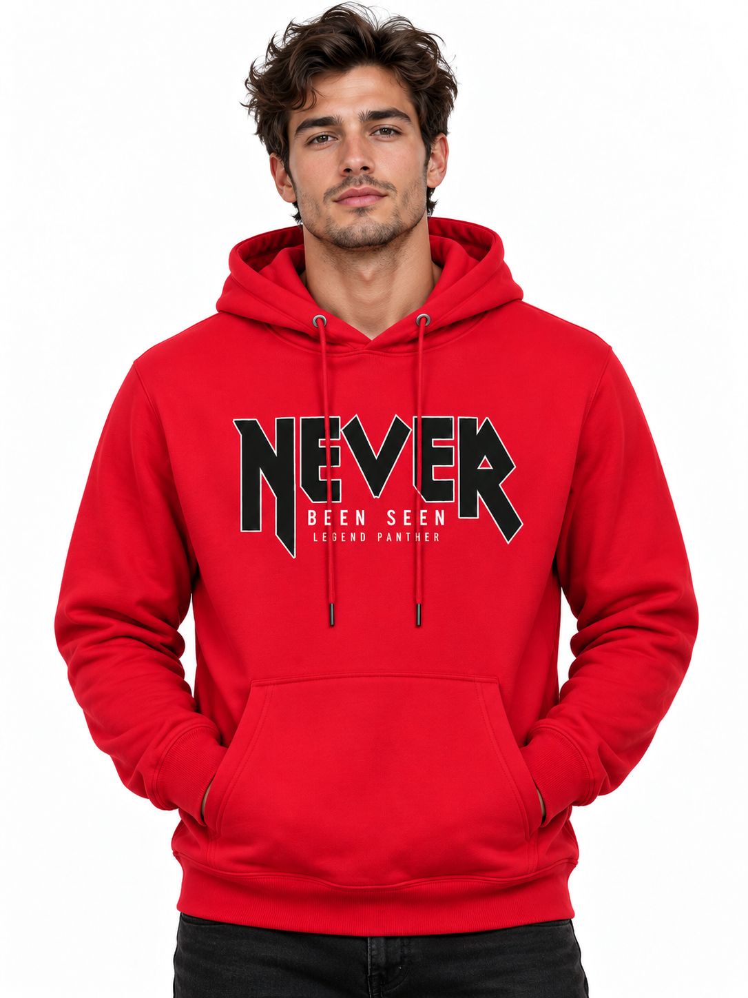 Hoodie Unisex Never Been Seen Red