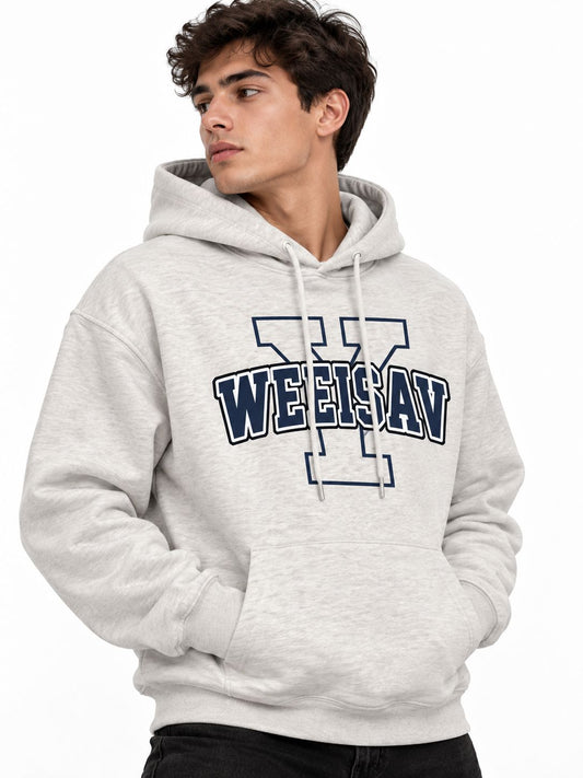 Hoodie Unisex Weekday Light Grey