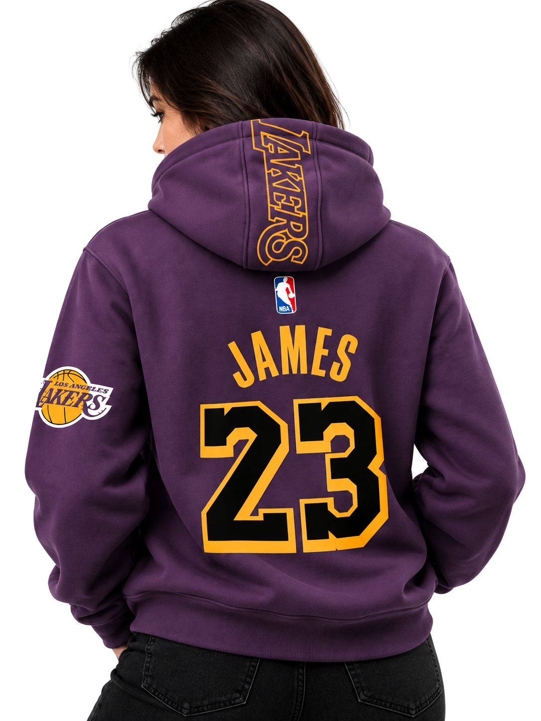 Hoodie Unisex LA Lakers James 23 Purple