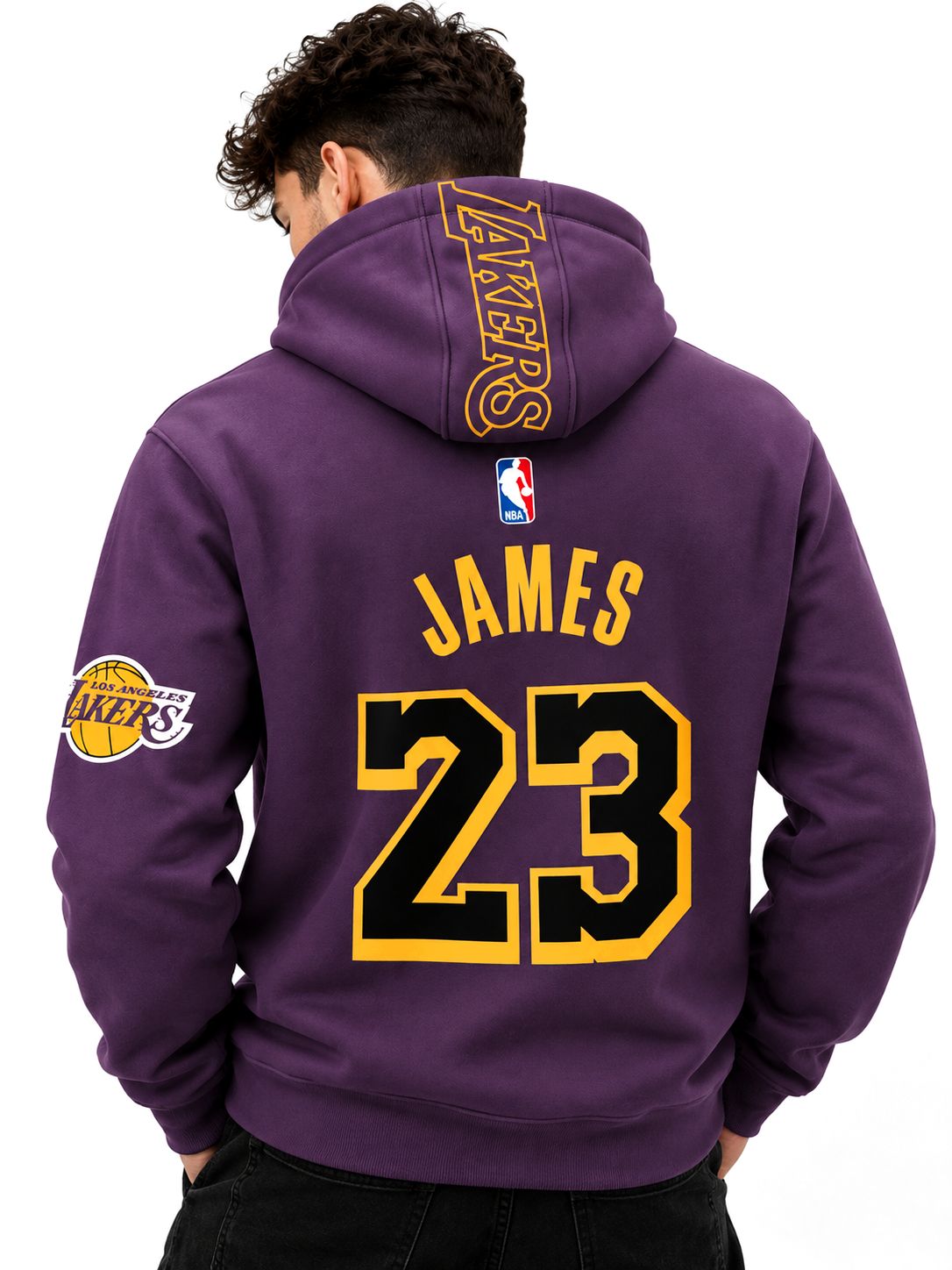 Hoodie Unisex LA Lakers James 23 Purple
