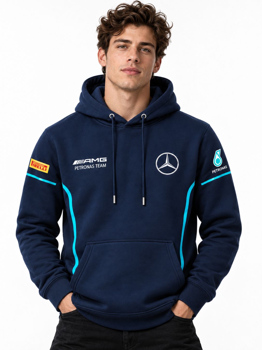 Hoodie Unisex Mercedes-AMG Petronas Navy Racing
