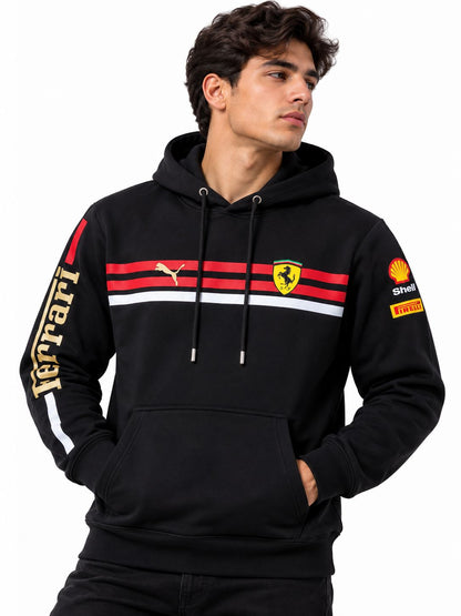 Hoodie Unisex Scuderia Ferrari Black Racing